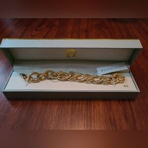 Vintage Etienne Aigner Chunky Crystal studded bracelet NIB